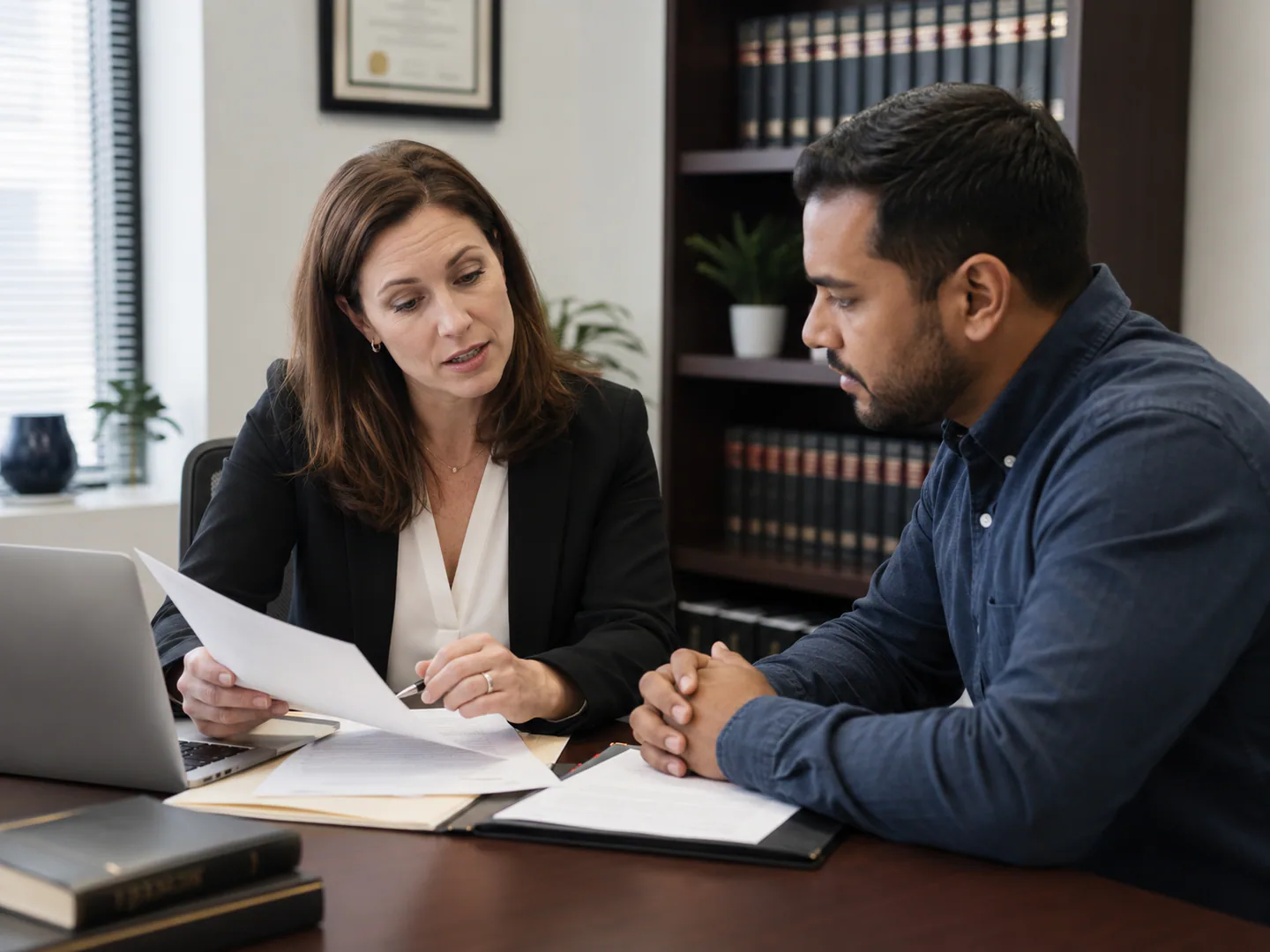 Bilingual immigration law administrative intake coordinator scheduling an approved consultation