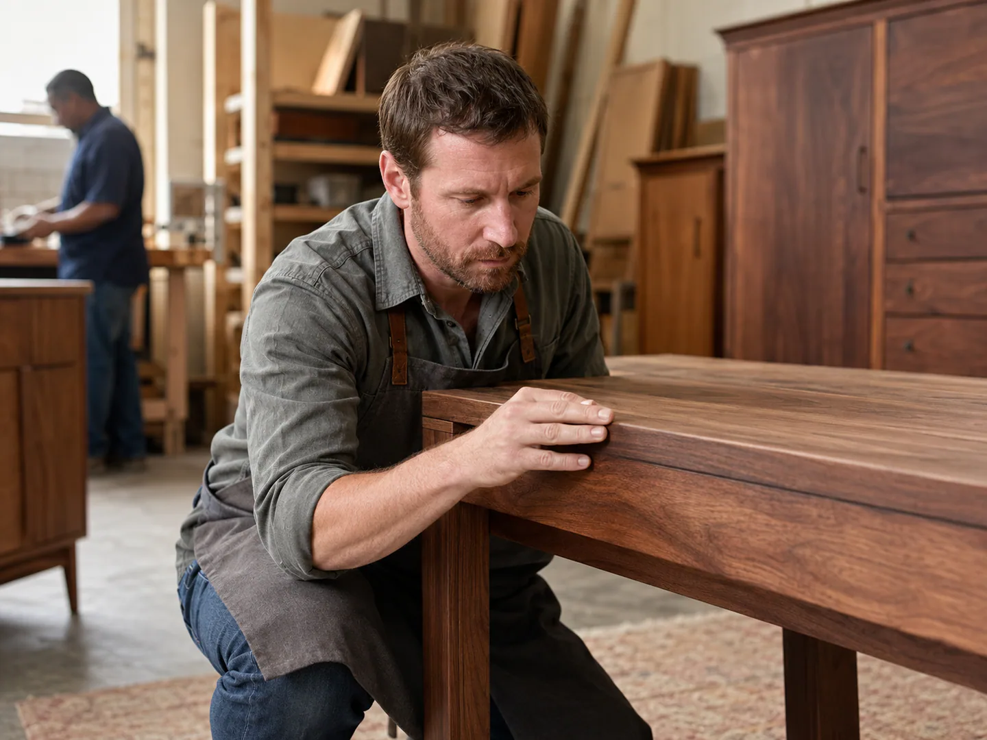 Furniture brand presenting real products materials and delivery information