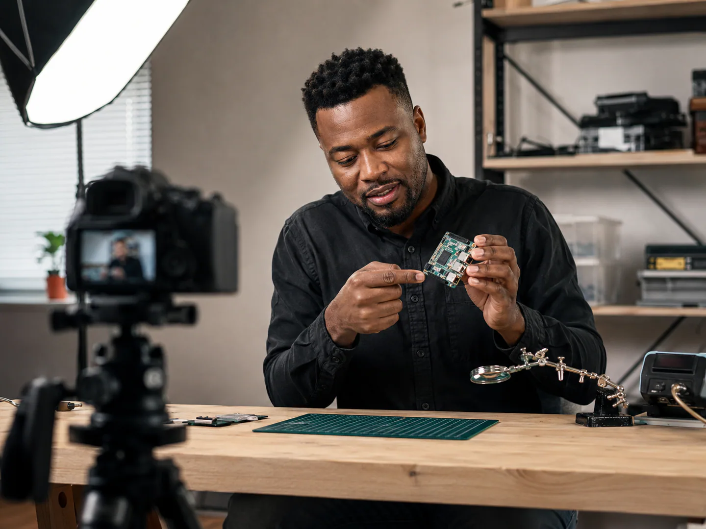 Independent creator planning approved content and audience communication