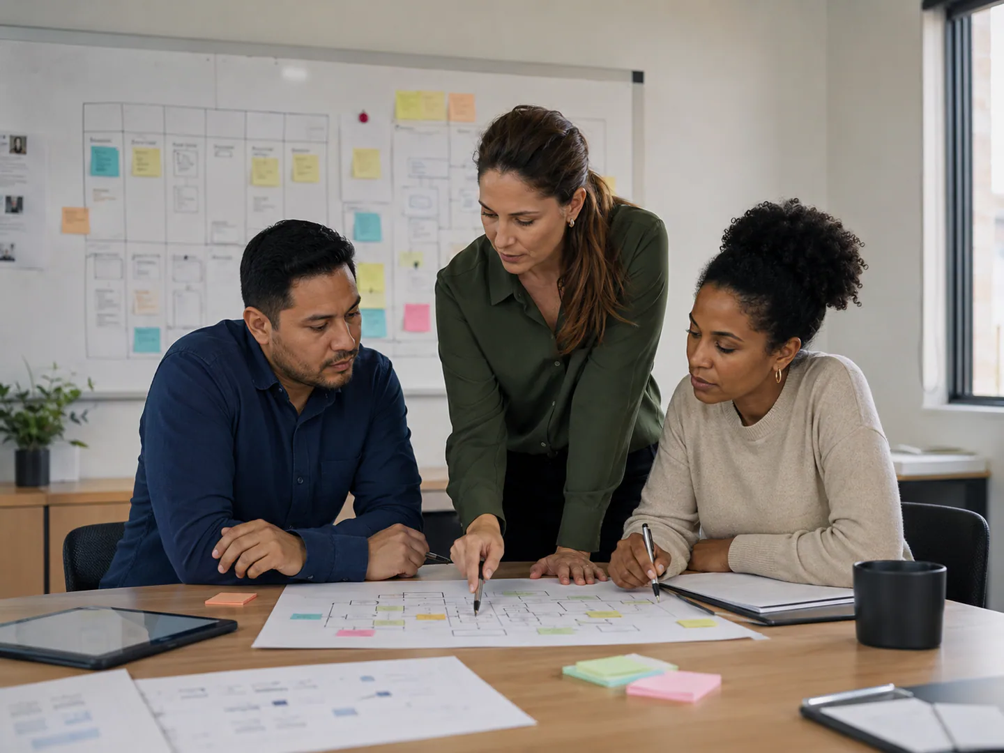 Operations consultants coordinating office field or cross-functional workflows