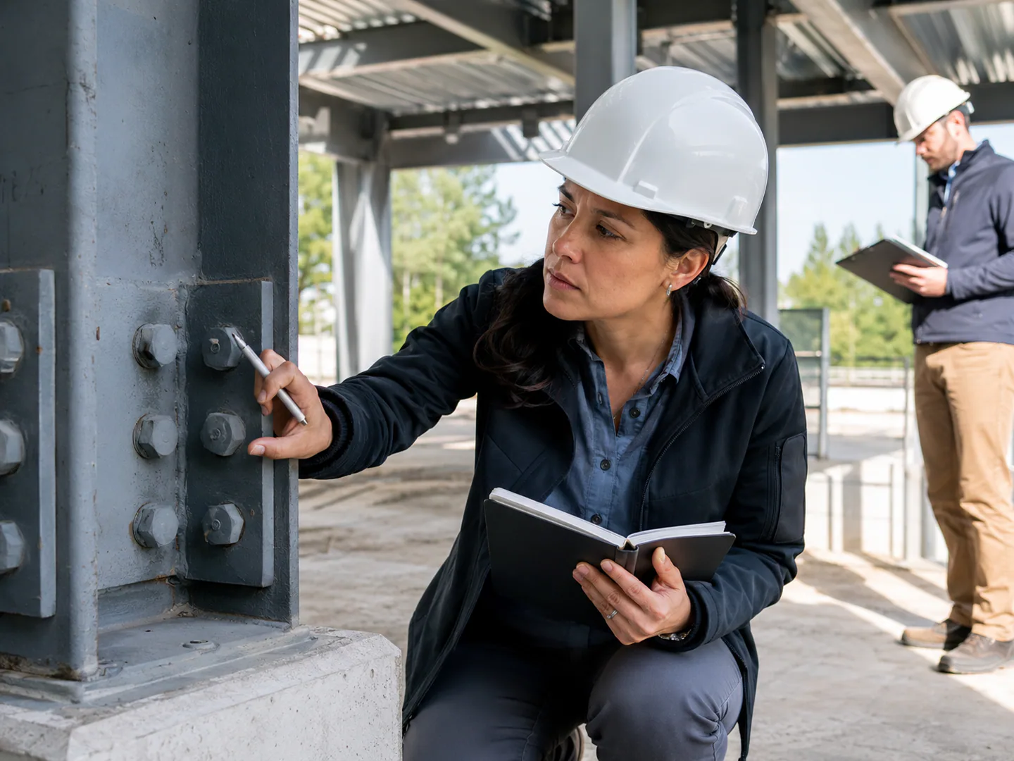 BIM professional reviewing a coordinated building model