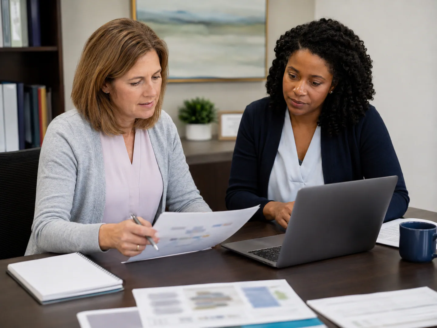 Remote coordinator organizing appointment requests and reminders