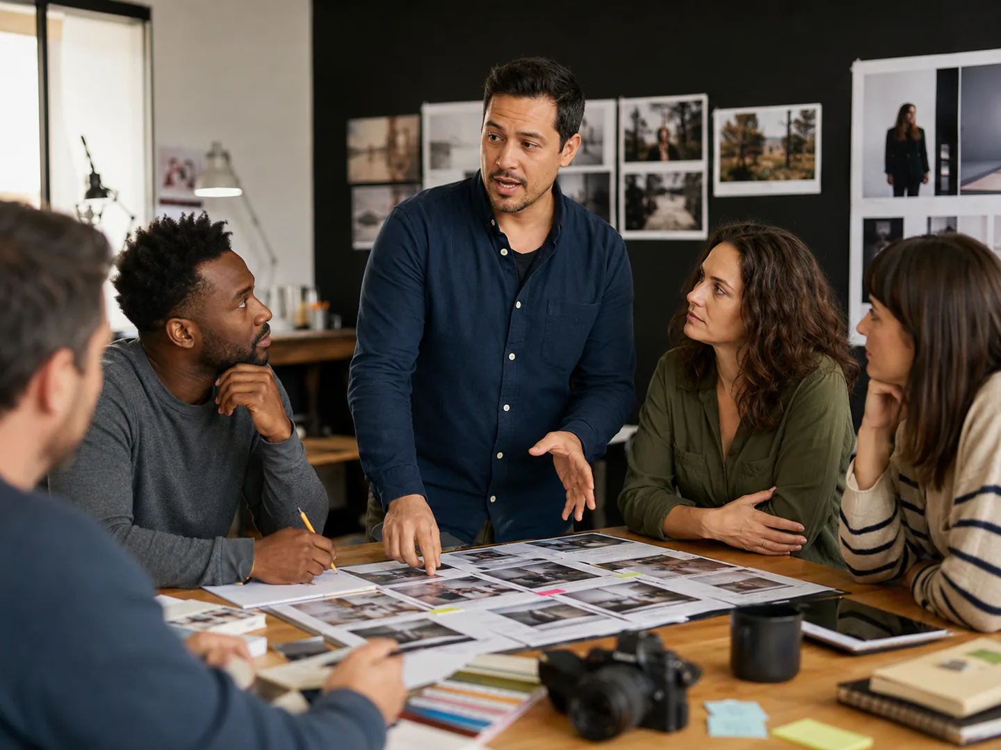 Team preparing content and a campaign for its work