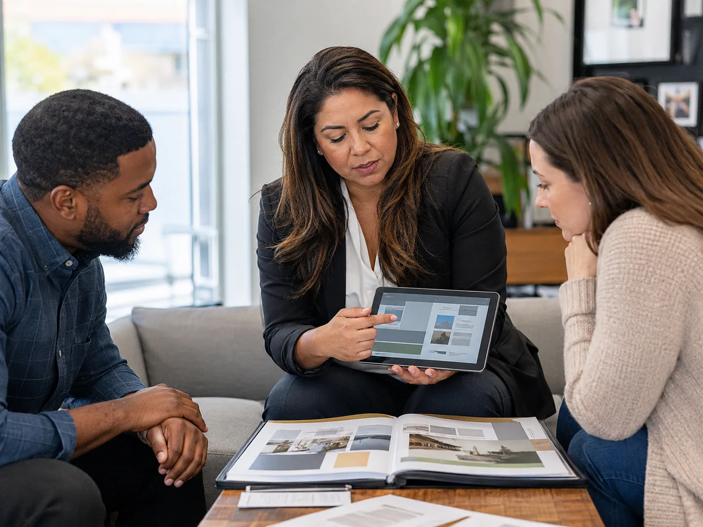 Professional presenting services and markets of a real estate business