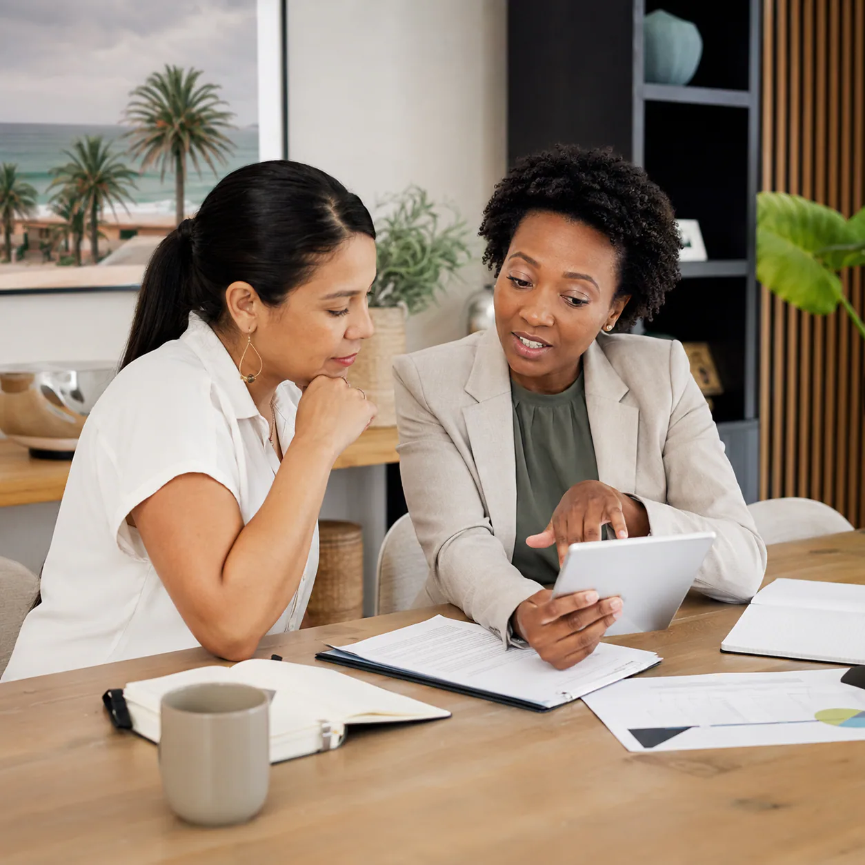 Healthcare or veterinary professional interacting with a client patient or pet owner