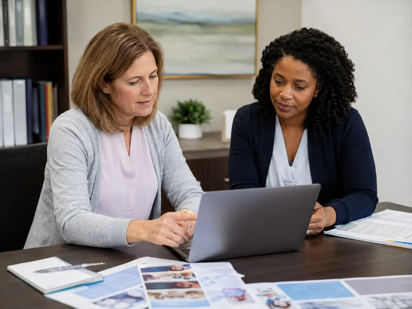 Administrator reviewing approved content and a general appointment request