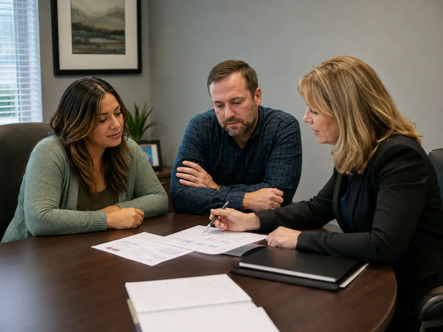 Payroll service team coordinating approved employer information through secure systems