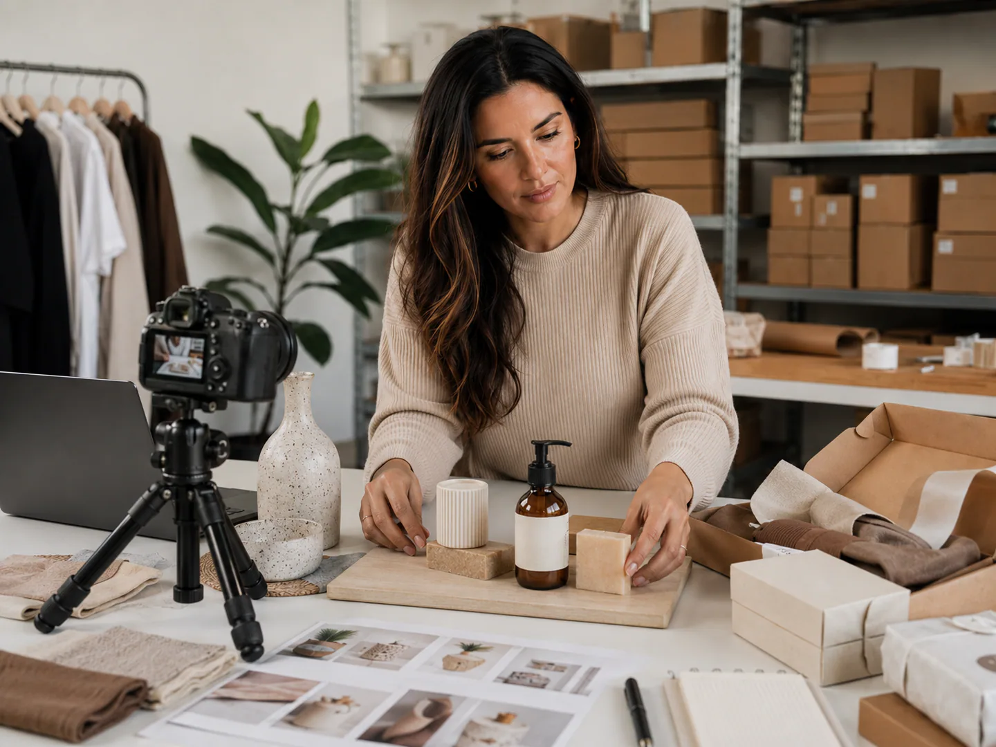 Brand preparing content and an approved campaign