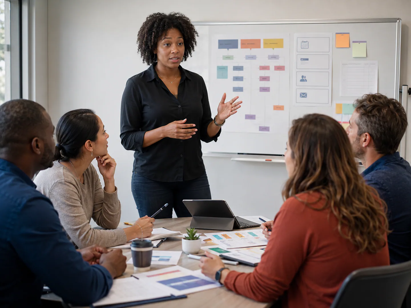 Graphic designer developing a real visual identity or communication system