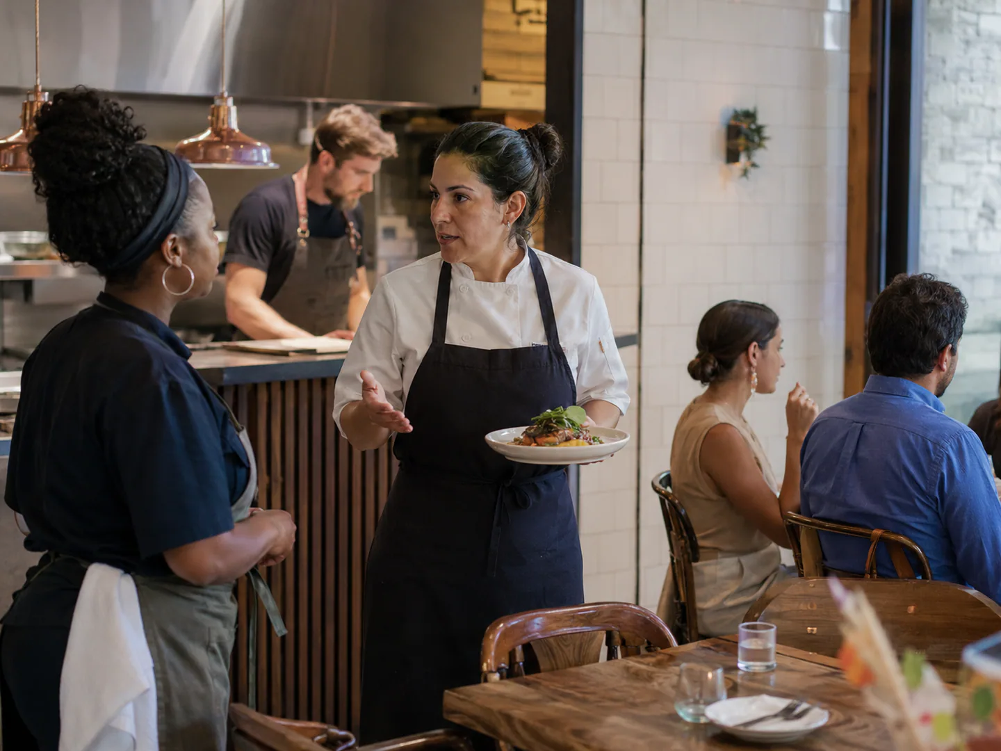 Restaurant team delivering a polished dining experience