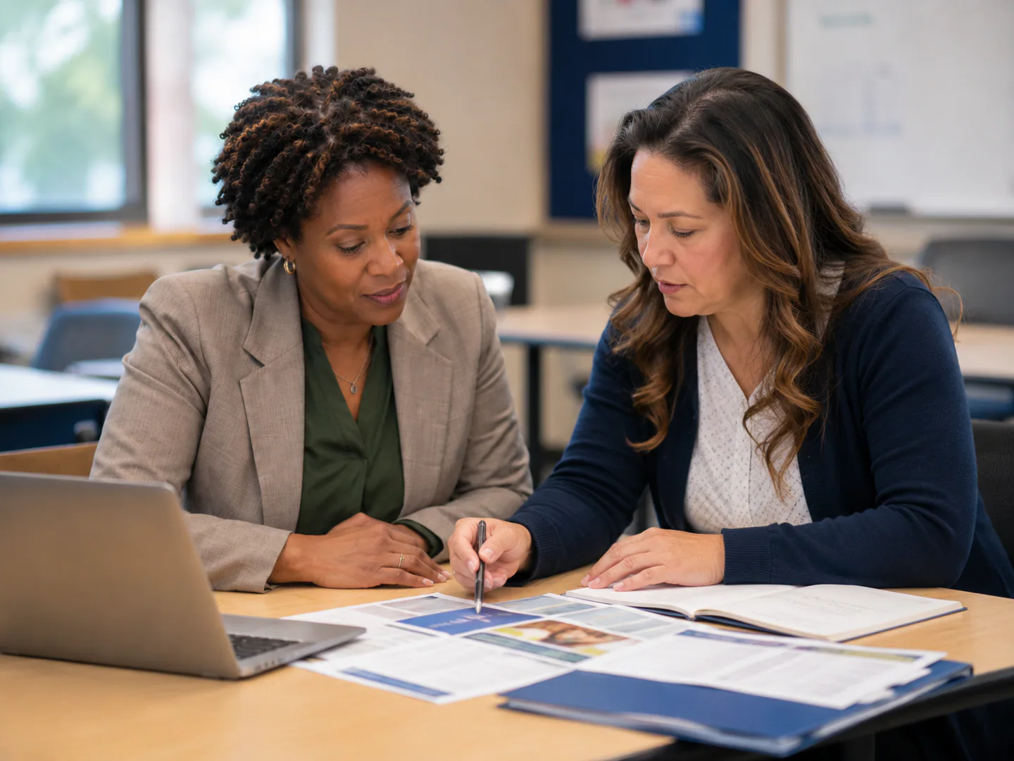 Coordinator organizing questions, requests, and files