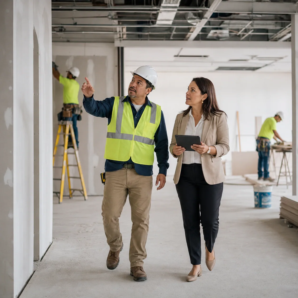 General contractor leading an active commercial or residential project
