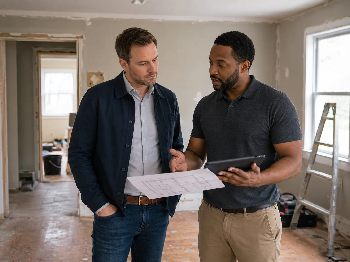 Real estate investor reviewing a property opportunity with an advisor