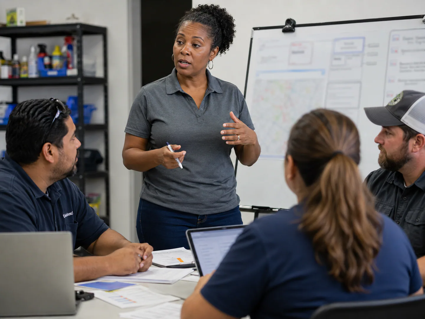 Remote coordinator organizing appointments and follow-up