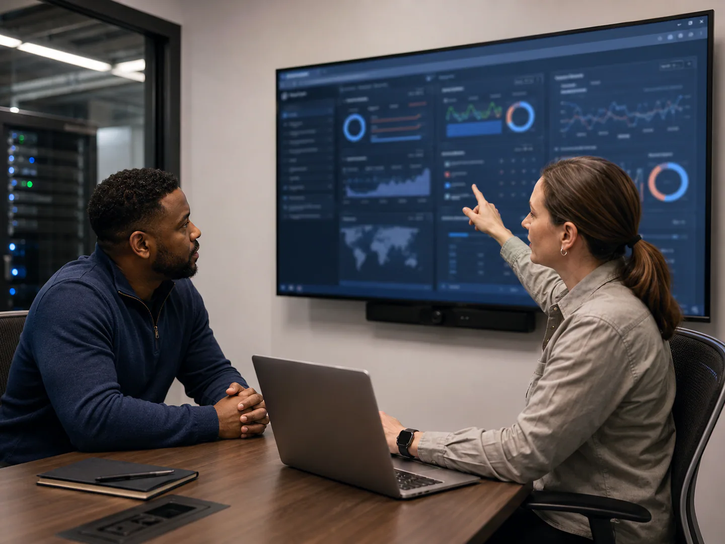 Cybersecurity team reviewing a generic risk framework without claiming certification